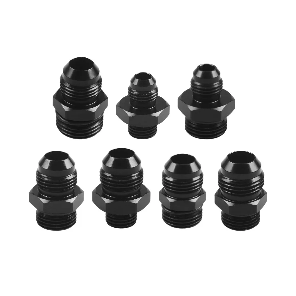 

ORB6 8 10 O-Ring Boss AN6 AN8 AN10 мужской адаптер, Черная задняя фотография