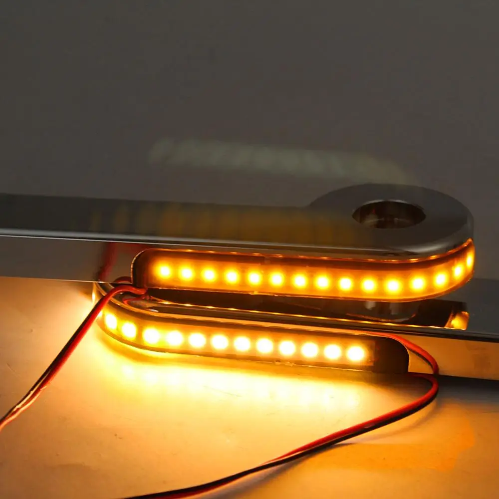 Передняя Алюминиевая СВЕТОДИОДНАЯ вилка для мотоцикла указатель поворота Harley