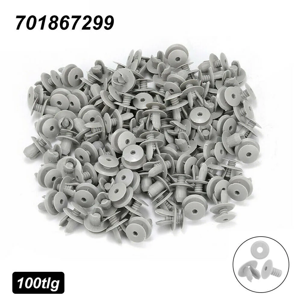 

New 100PCS Car Rivets Panel Fastener Clips For VK Transporter T4 T5 Interior Panel Styling Door Bumper Retainer Clip clamp