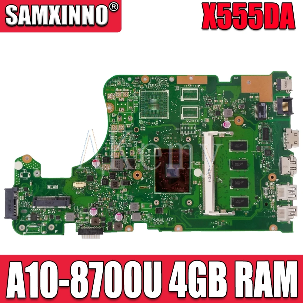 Akemy X555DA для For Asus X555 X555YA X555YI X555D X555DG Laotop материнская плата с A10-8700U 4 Гб RAM | Компьютеры