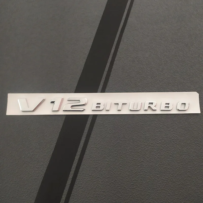 

Автомобильная наклейка ABS значок V8 V12 BI турбо эмблема наклейки на багажник для Mercedes benz AMG A B C E R G Class GLK CLA GLB GLC GLA