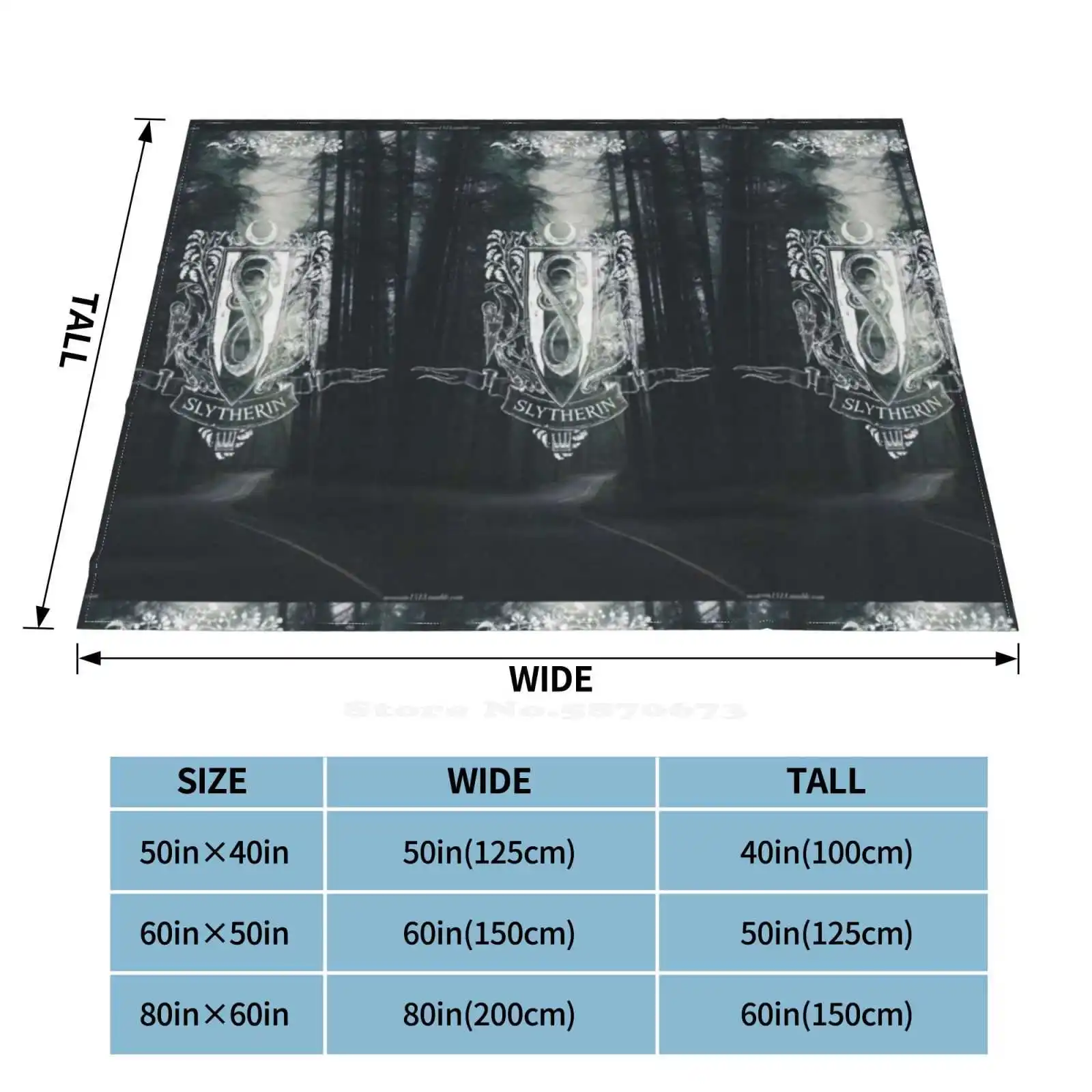 Модное мягкое теплое одеяло с рисунком Слизерина | Дом и сад