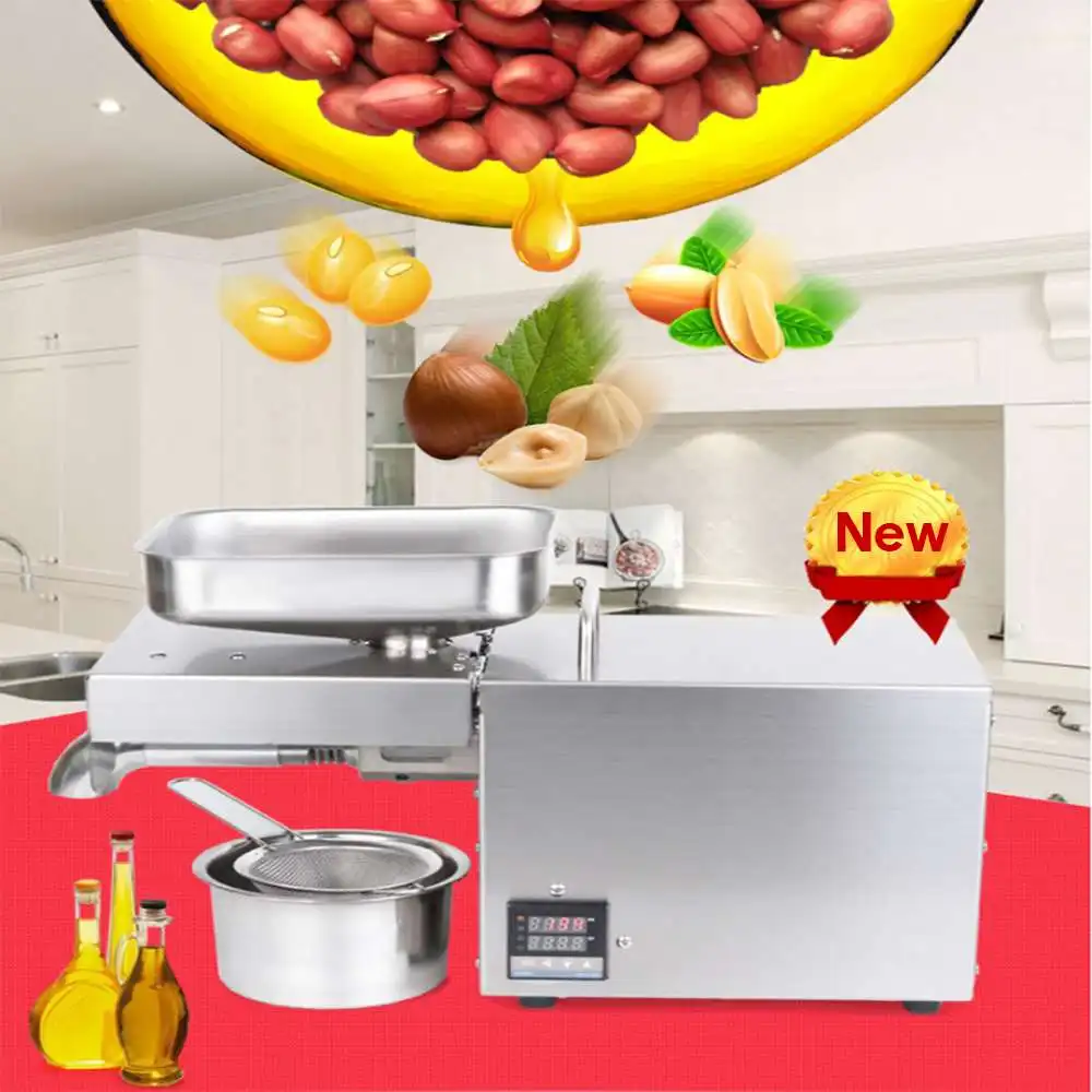 LCD 6-Speed Full Automatic Oil Press Machine Commerical Olive Oil Press Machine Cold Press Oil Machine Oil Extractor