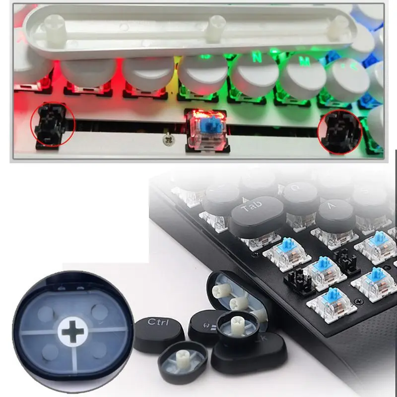 Для стилизованных 104 клавиши Ретро круглых колпачков двойной выстрел DIY стимпанк