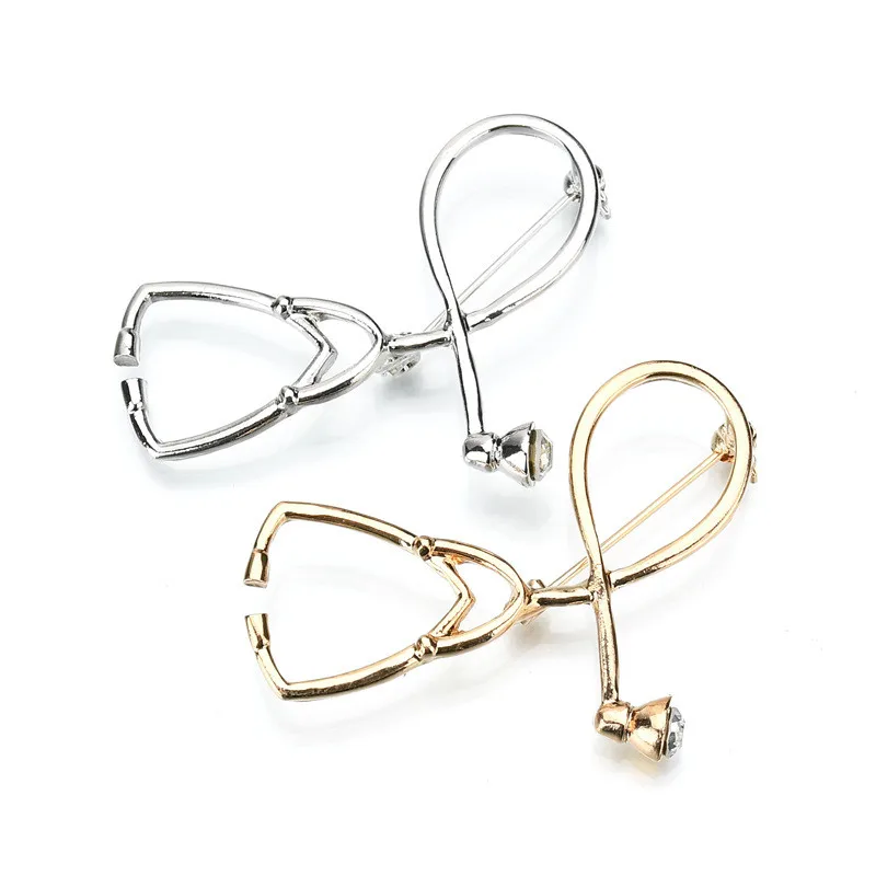 Высококачественный SexeMara 2 Цвет Броши с принтом Медсестры Брошь в виде стетоскопа