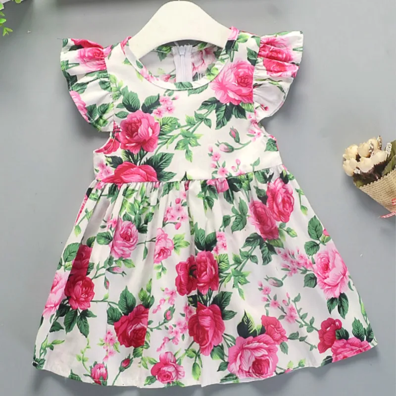 Платье для девочек летнее Новое Хлопковое платье младенцев хлопковые платья
