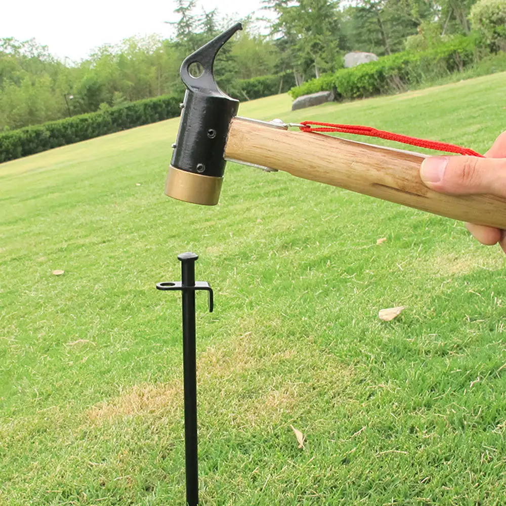 

2pcs 20cm High Hardness Steel Canopy Tent Pegs Stakes Nails Ground Stake for Outdoor Picnic Camping Hiking Fishing