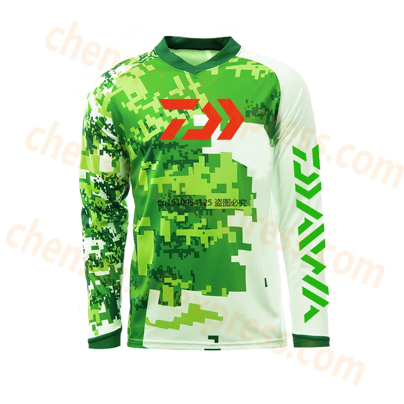 

2021 New DAWA Daiwa Arrival Outdoor Fishing Clothes Summer Breathable Quick Dry Anti UV Anti Mosquit Long Sleeve Fishing Shirts