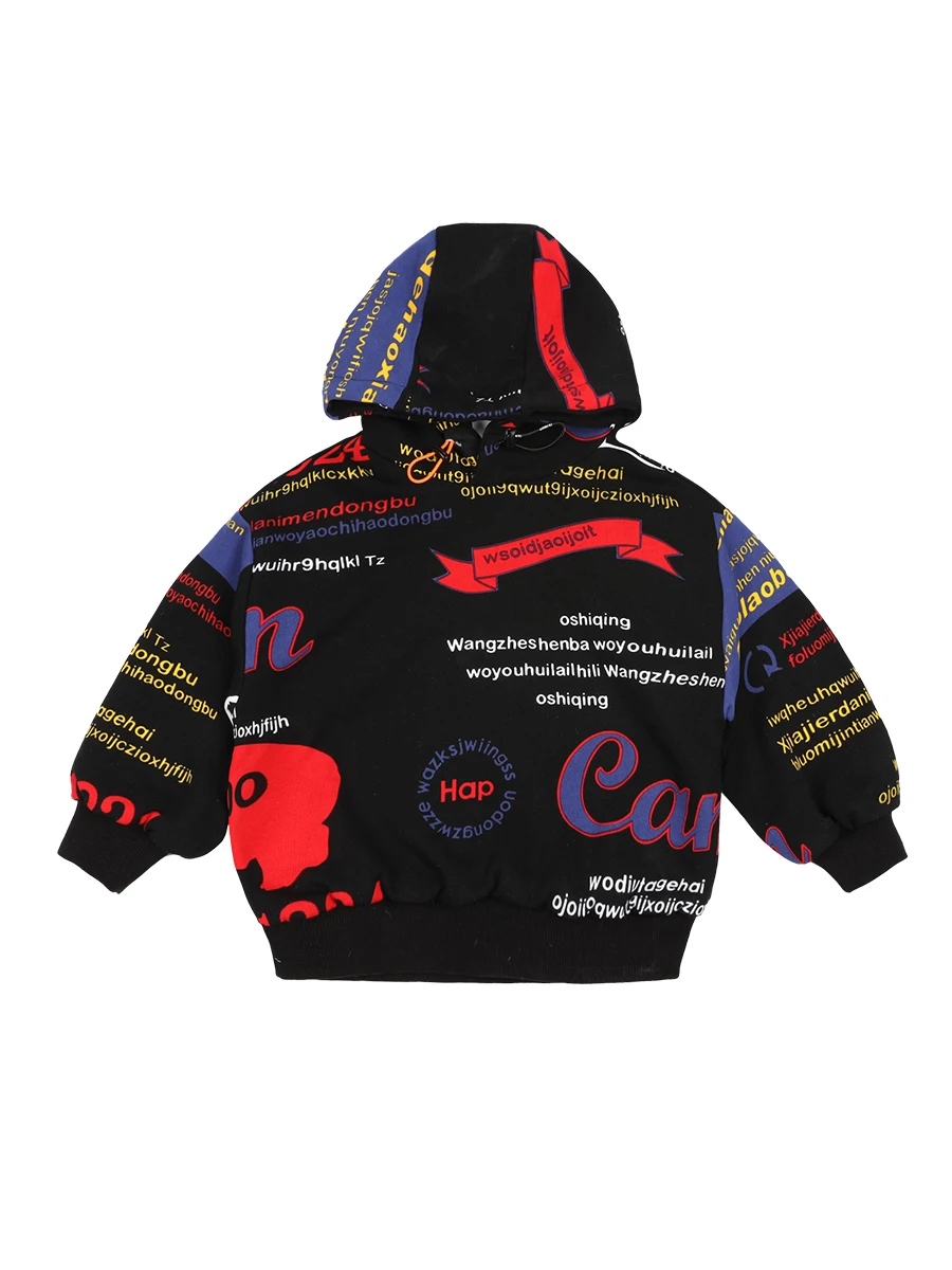 

Boys' Fleece Lined Padded Warm Keeping Fashion Brand Sweater 2020 New Winter Korean Style Middle Big Children's Winter Clothing