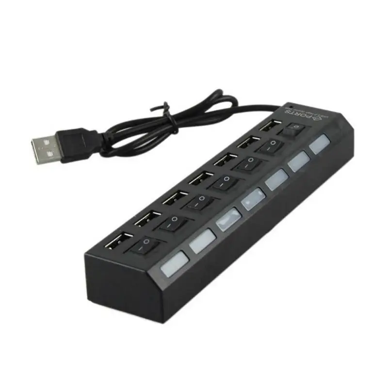 7 портовый переключатель USB 2 0 сетевые хабы Бесплатный драйвер удобное практичное
