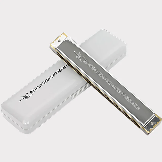 Лебедь SW28-2 28 отверстий гармоника с чехлом Ckey | Спорт и развлечения