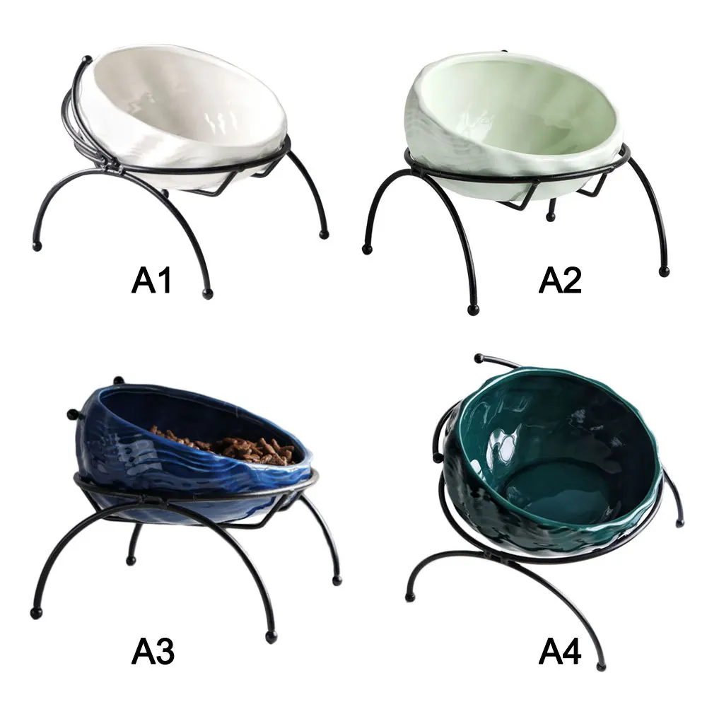 Керамическая Симпатичная кошка Кормление щенка питьевые миски