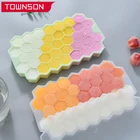 Силиконовый лоток для льда с крышкой, форма для кубиков льда