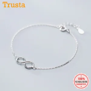 Trustdavis новый продукт минималистский 100% Серебро 925 пробы милый Бесконечный Браслет для модных женщин свадебные ювелирные изделия подарок DS1900