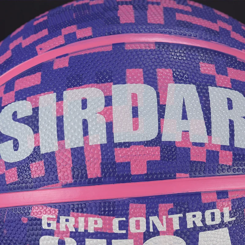 Баскетбольный мяч SIRDAR, с принтом под заказ, для тренировок в помещении, фиолетовый, резиновый, размер 4, баскетбольный мяч для детей от AliExpress RU&CIS NEW