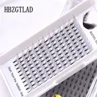 Готовые русские объемные ресницы HBZGTLAD CDDD, изгиб 5D6D10D, норковые ресницы, короткие ресницы, готовые ресницы для наращивания
