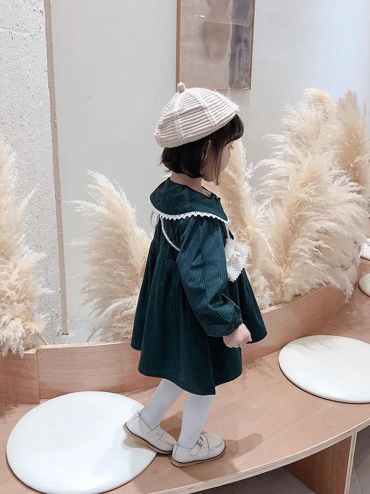 Платье для девочек Повседневное платье с длинным рукавом на зиму и весну От 2 до 12