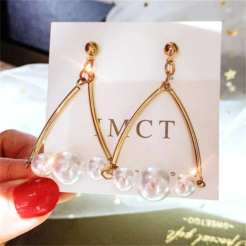 Корейские модные серьги 2019 женские модели блестящих кристаллов длинные в