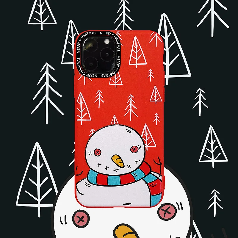 Чехол для телефона с рождественским рисунком iPhone X XR 11 Pro XS Max 8 7 6S 6 Plus чехол Санта
