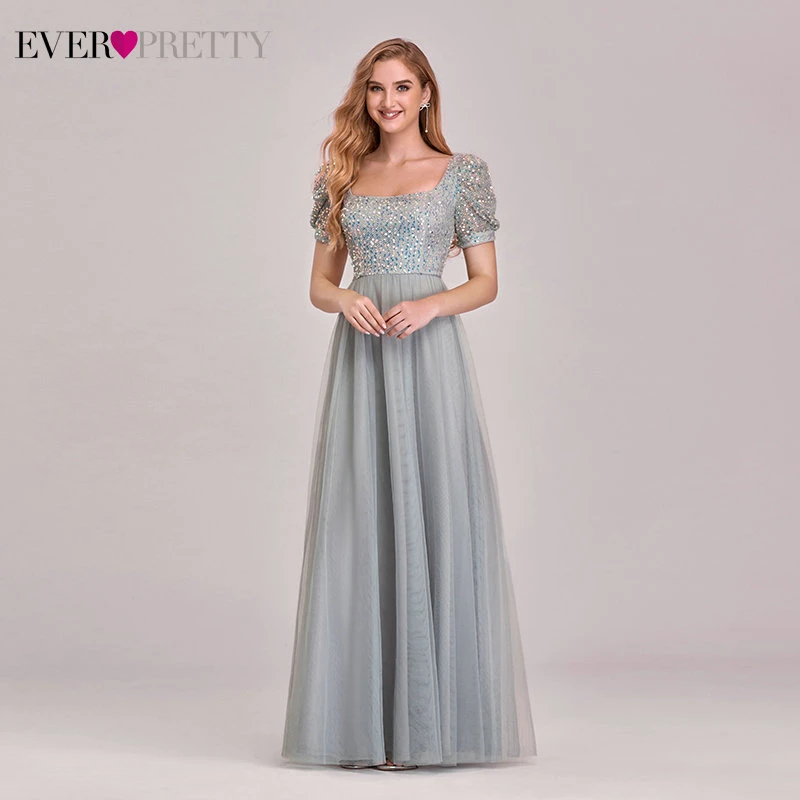 

Prom Dresses 2020 Ever Pretty A Line Square Collar Sequined Elegant Dress Women For Wedding Party Gown Long Vestidos EP00310