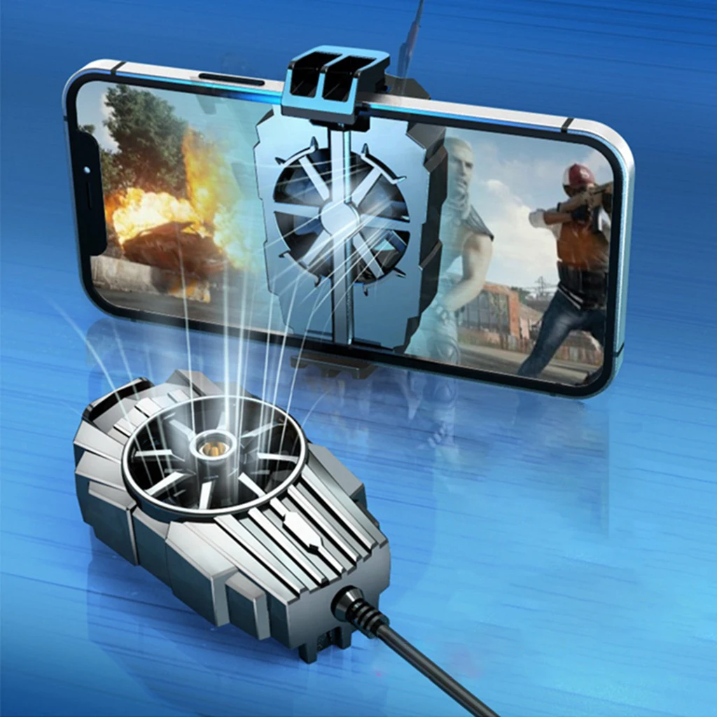 

Кулер для прямой трансляции телефона с зарядным кабелем для смартфона, игрового телефона, 4,7-7,5 дюймов, охлаждающий вентилятор для телефона ...