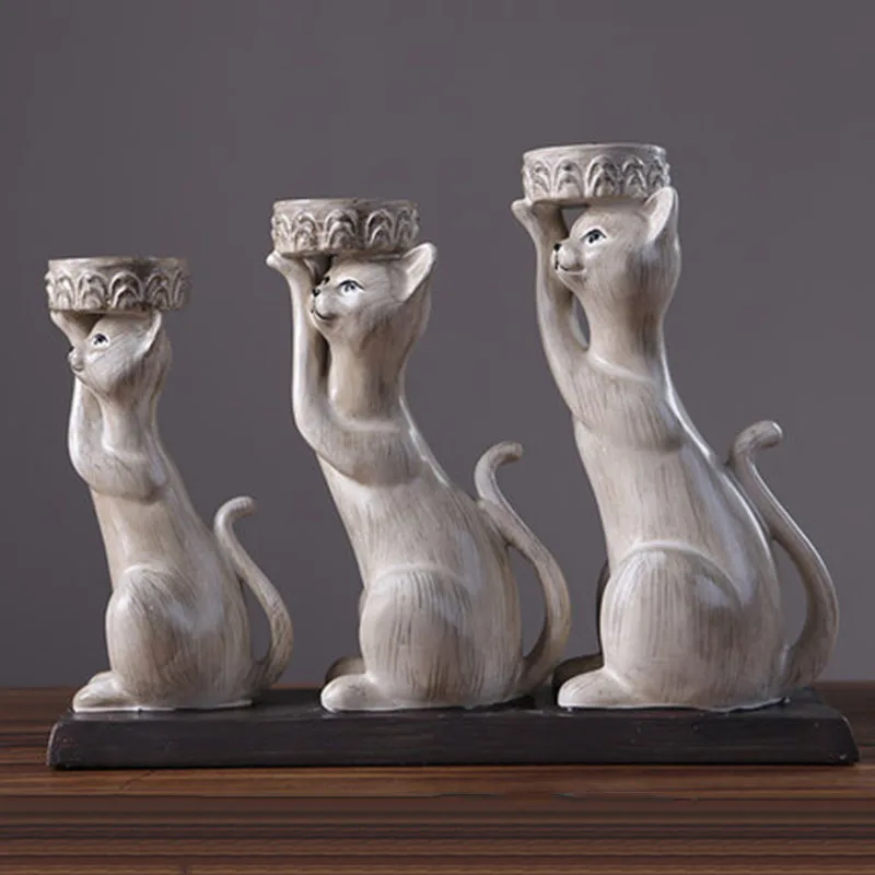 Candle Holders (4) Деревенские деревянные подсвечники свадебный центральный подсвечник Moro Декор Mumluk Cat креативный телайт Маяк конфеты бар 50XX71 - Цвет: Candle Holders (4)