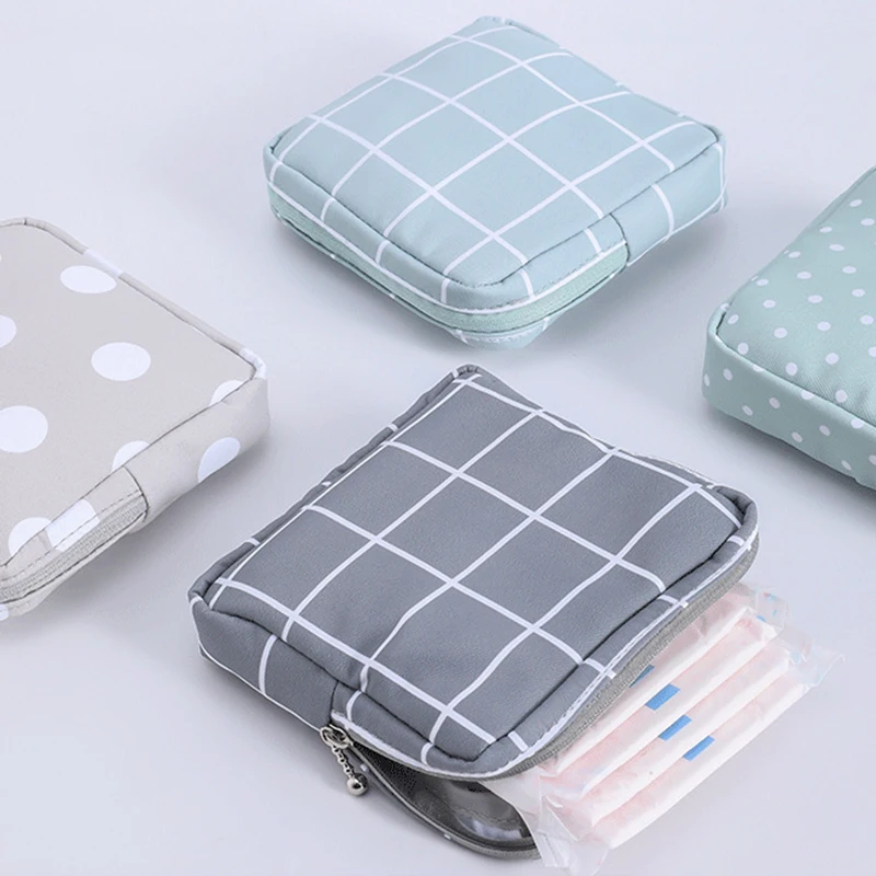 

Korean Style Portable Sanitary Napkin Bag Sundries Storage Bag Small Fresh Coin Purse Cotton Travel Printted Makeup Cosmetic Bag