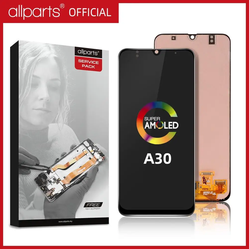 Супер AMOLED ЖК дисплей для samsung GALAXY A30 A305/DS A305F A305FD A305A сенсорный экран дигитайзер в