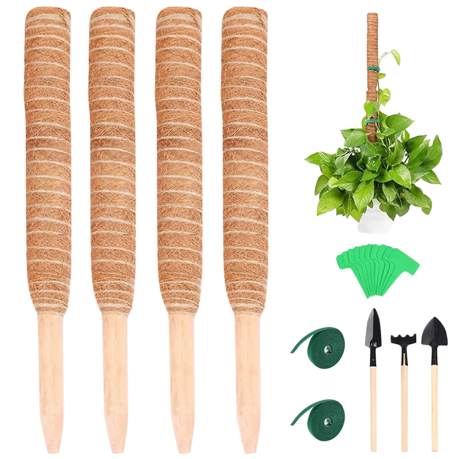 

Moss Pole Kit Plant Grow Stick Coir Moss Pole Monstera Plant Climbing Rod Plant Stakes Supports Plant Support Structures Sticks