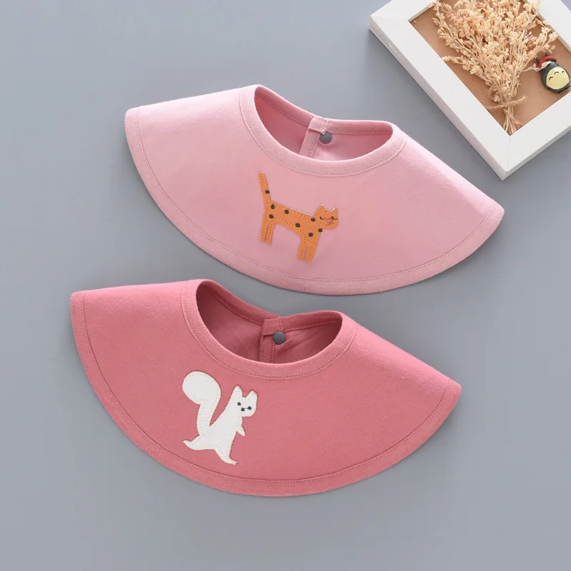 

2 Pack Baby Waterproof Feeding Bibs Cotton Print Cartoon Sweater Baby Burp Cloths Infant Toddler Cute 0-3 Years Old
