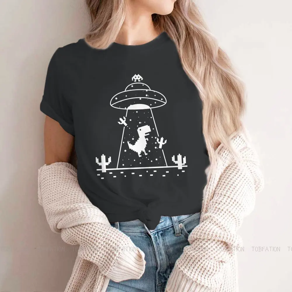 

Футболка женская с изображением внедорожника НЛО и похищения для девочек