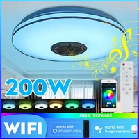 200w modern rgb led ceiling light wifi app intelligent control bluetooth music ceiling lamp for home bedroom living room lightin