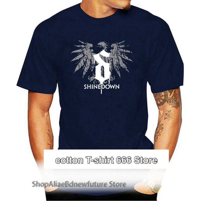 

Shinedown-camiseta negra для мужчин, camisa de Band de Music Rock американо, S Xxl