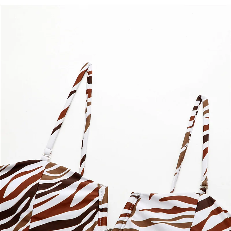 

In The Wind 2021 New High Waist Bikinis Swimsuits Push Up Swimwear Women Strap Bathing Suit Women Print Biquini Beachwear