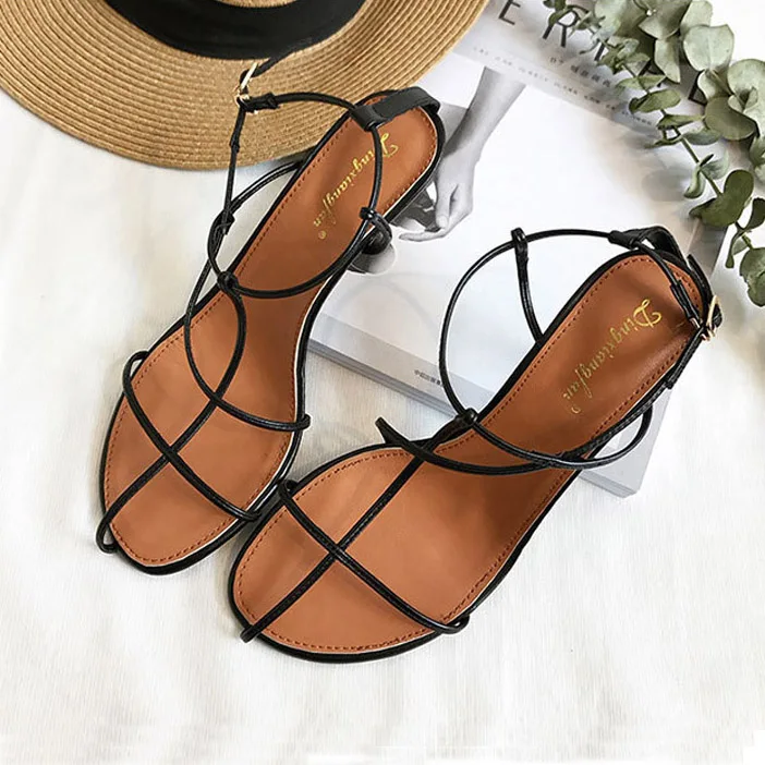 Fashion Women Sandals Narrow Band Classic High Heels Stiletto Open Toe Thin Heel Shoes Summer Women's | Обувь