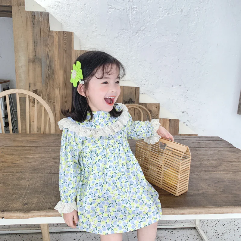 

Платье для маленьких девочек 2, 3, 4, 5, 6 лет новое поступление, весеннее модное платье принцессы с длинными рукавами и цветочным рисунком 2020 г.,...