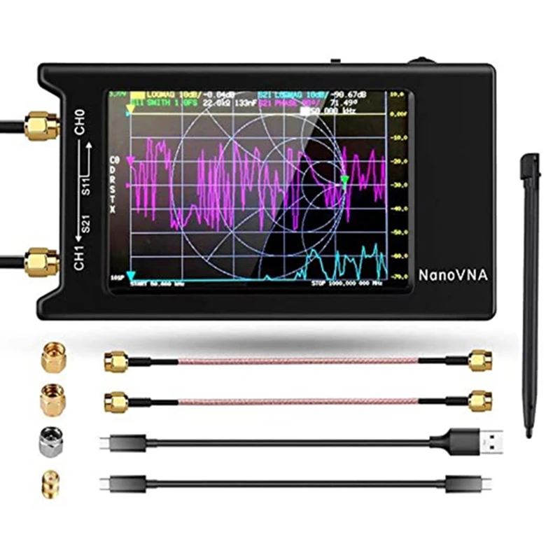 NanoVNA H4 вектор сетевой анализатор комплект 10 кГц 1 5 ГГц HF VHF Любительская рация
