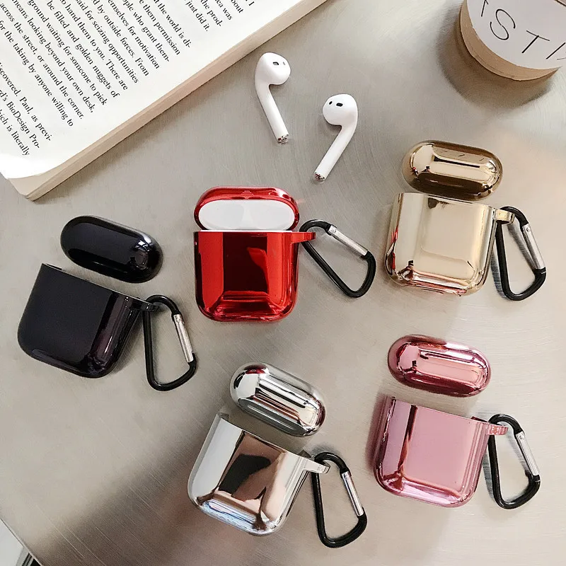 Гальванический мягкий корпус для наушников для airpods чехол Bluetooth Беспроводная Противоударная сумка для зарядки airpod защитный чехол