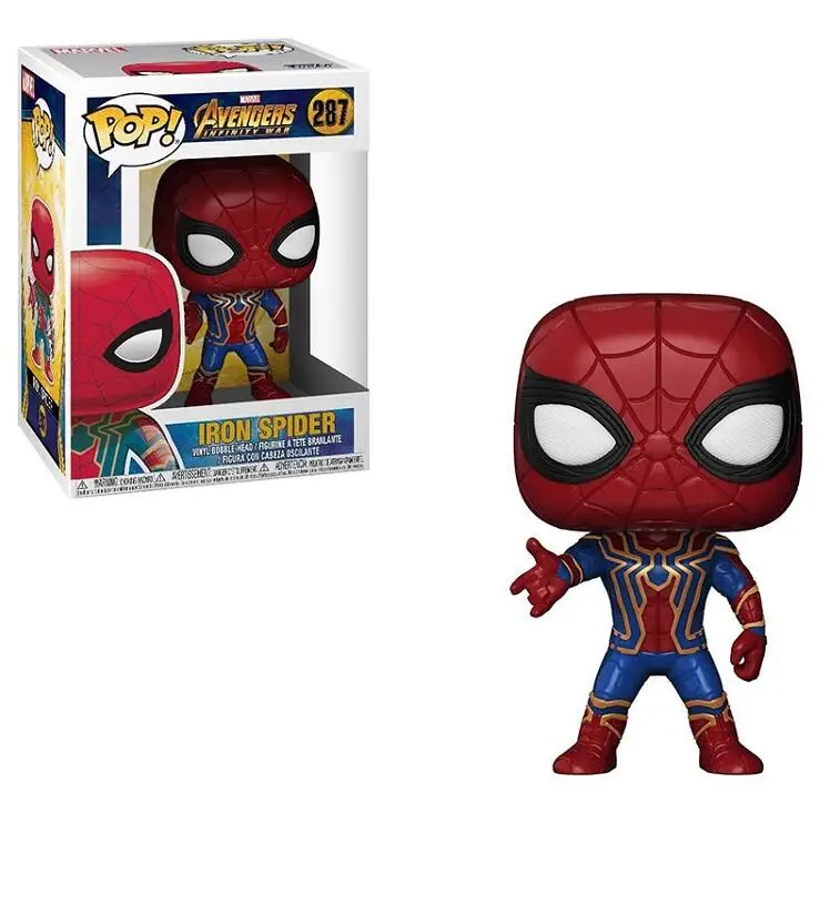 FUNKO POP оригинальные Marvel Мстители 3 Бесконечная война Человек паук модель игрушки