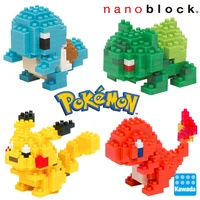 kawada nanoblock pokemon pikachu anime cartoon 3d model diamond mini micro block building blocks bricks assembly toys games