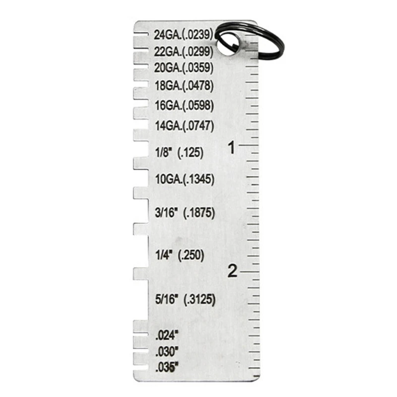 Толщиномер из нержавеющей стали линейка для проверки сварки измеритель толщины