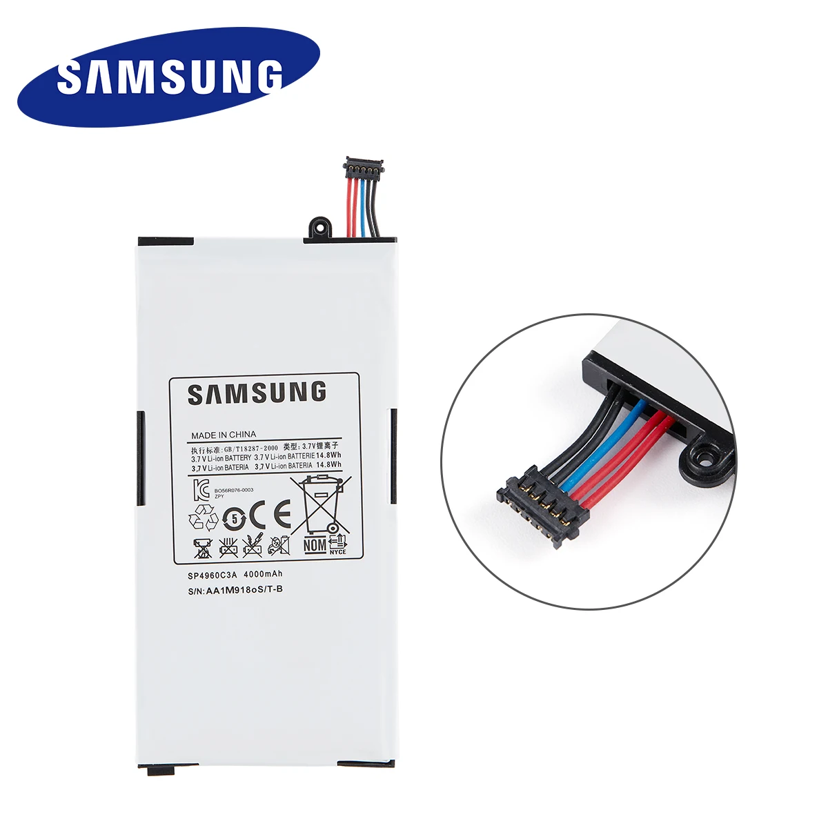 Оригинальный сменный аккумулятор для планшета SAMSUNG SP4960C3A 4000mA Samsung Galaxy Tab 7 0 дюймов