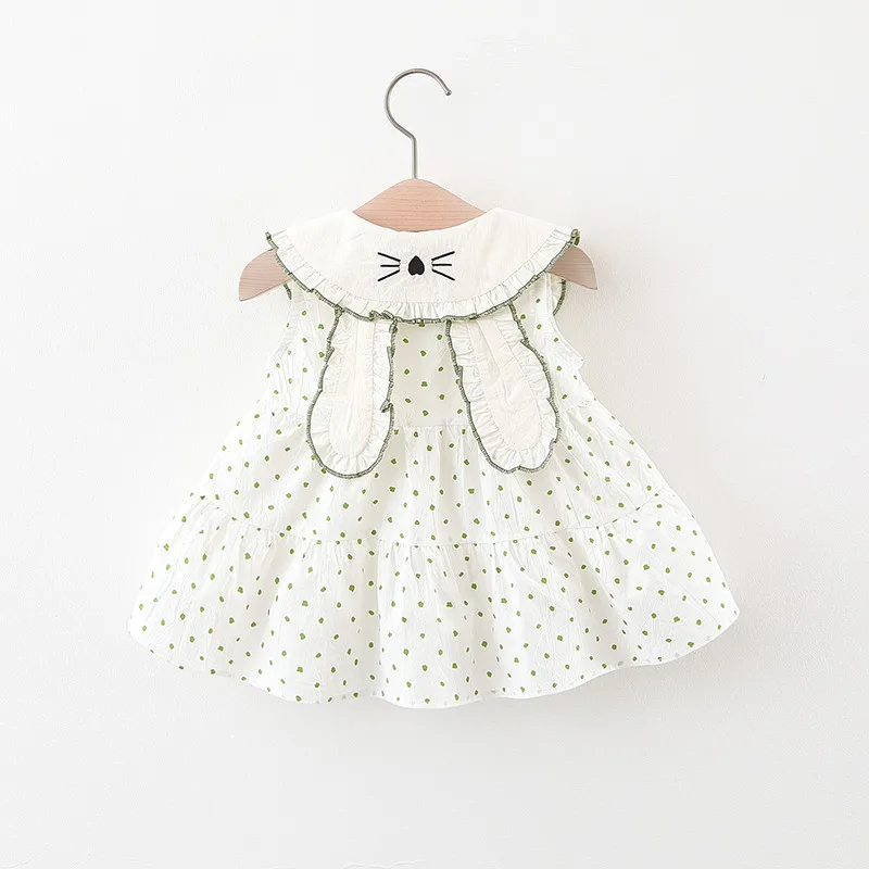 

ZWY1117 Baby Girls Dresses Summer Dresses Kids Sleeveless Cute Print O-neck A-line Dress Summer Princess Dresses for Girls