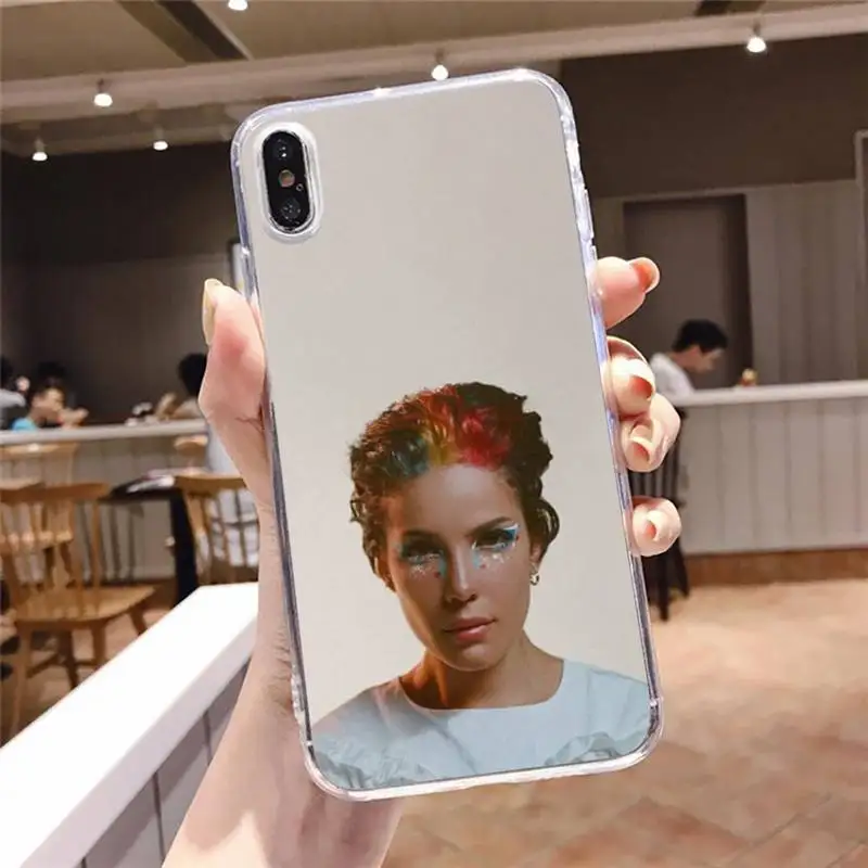 

Halsey American female singer Phone Case Transparent soft For iphone 5 5s 5c se 6 6s 7 8 11 12 plus mini x xs xr pro max