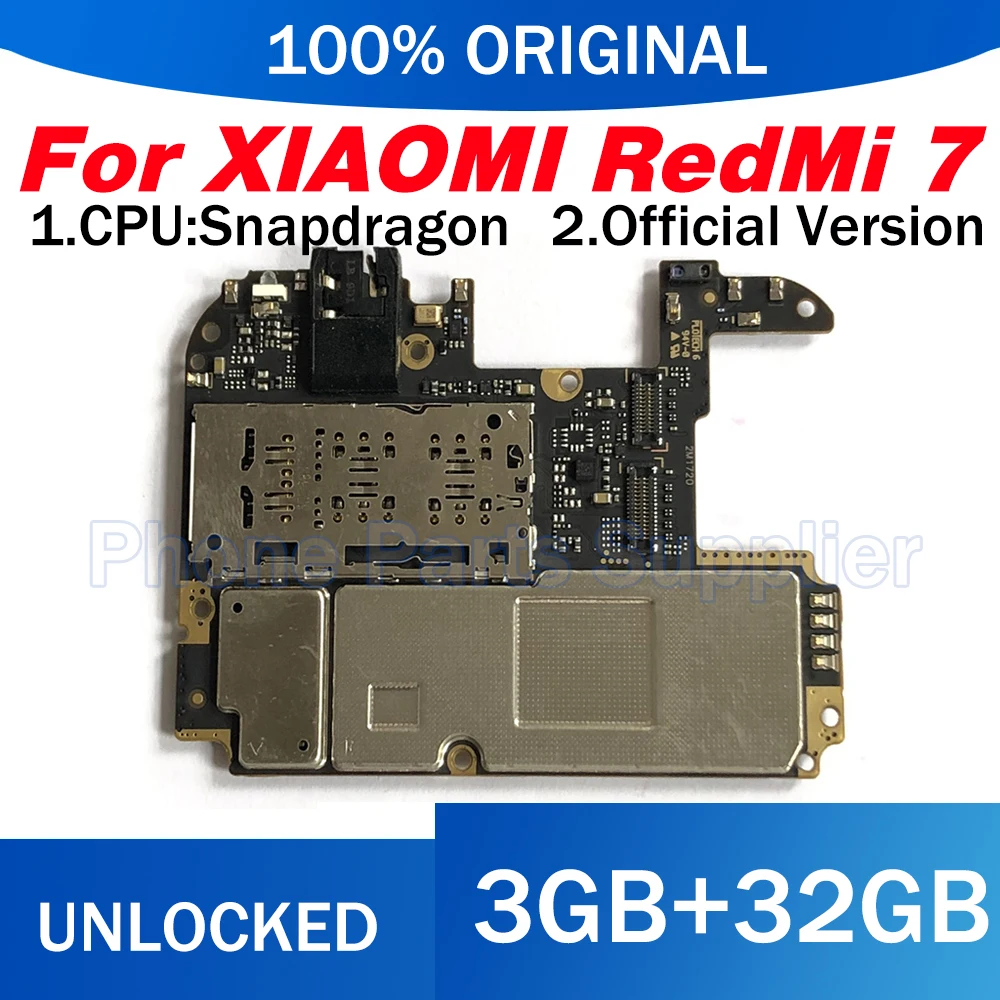 Материнская плата для RedMi 7 HongMi 100% разблокированная оригинальная 32 ГБ логическая |