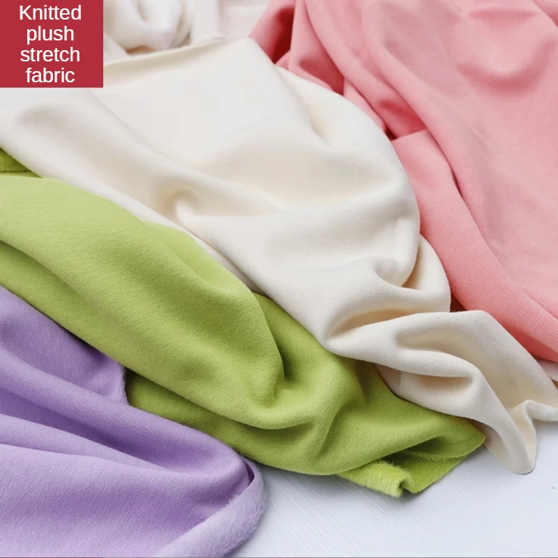 Эластичная трикотажная плюшевая ткань для нижнего белья пальто юбки детская