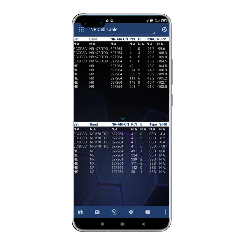 

Nemo Handy Nemo Phone P40 Pro ELS-NX9 5G тест привода телефона Поддержка GSM HSPA LTE NR измерения для NEMO Outdoor Test