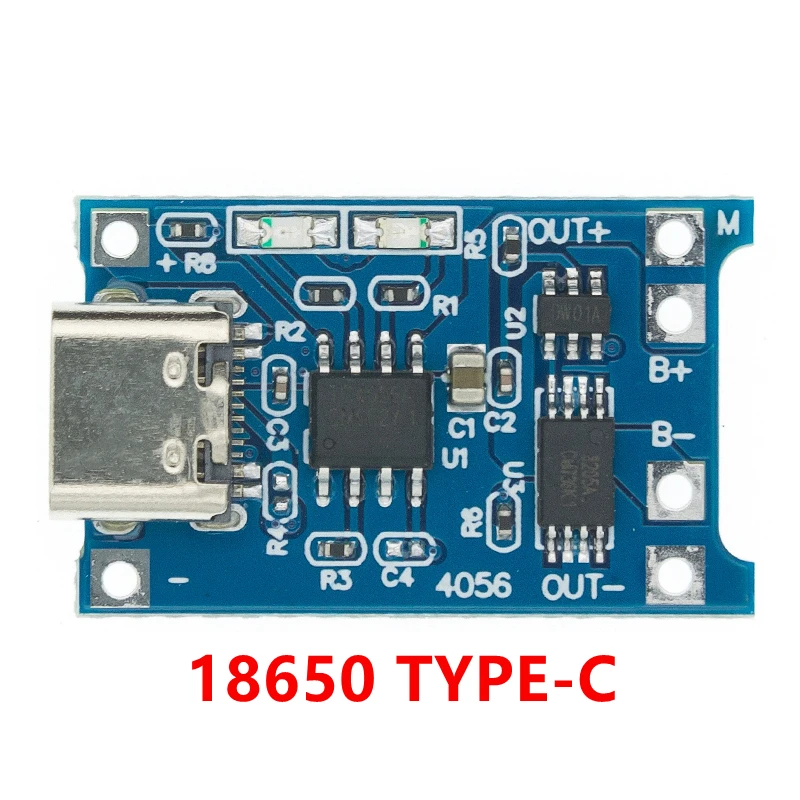 1 шт. type-c/Micro USB 5 В 1A 18650 TP4056 модуль зарядного устройства литиевой батареи зарядная