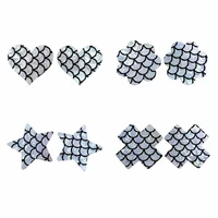 10pairs 20 pcs women breast pasties disposable nipple covers fish scale shape sexy women nipple cover