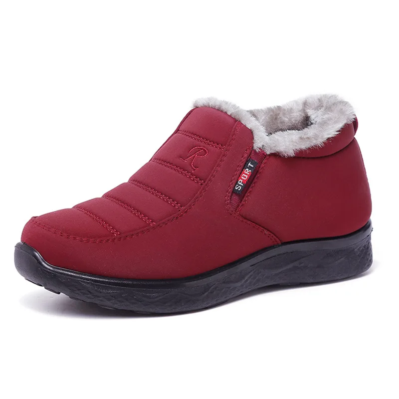 

Shoes for Women Low-cut Cotton Boots Women Winter Umbrella Cloth Waterproof Uppers Slip-On Warmth Velvet Thick Snow Boots Men